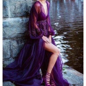 Elegant Purple Evening Gown